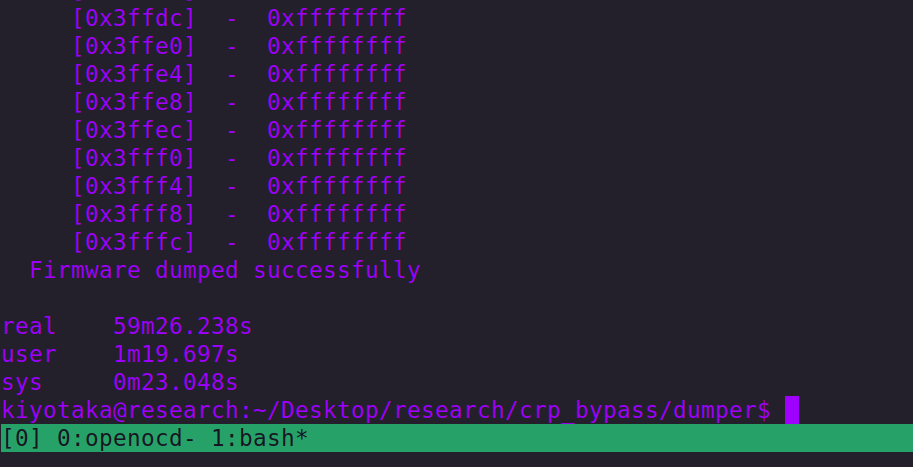 firmware dump success